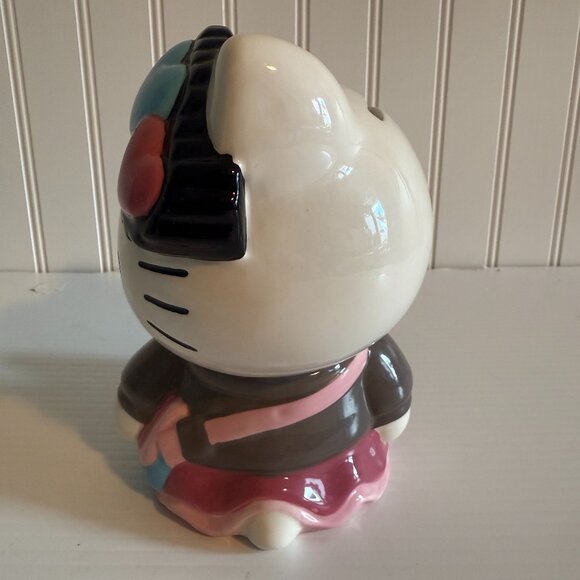 Hello Kitty Ceramic Bank Super Rare 2008 School Girl Double Heart Hello Kitty 7" - Picture 2 of 7